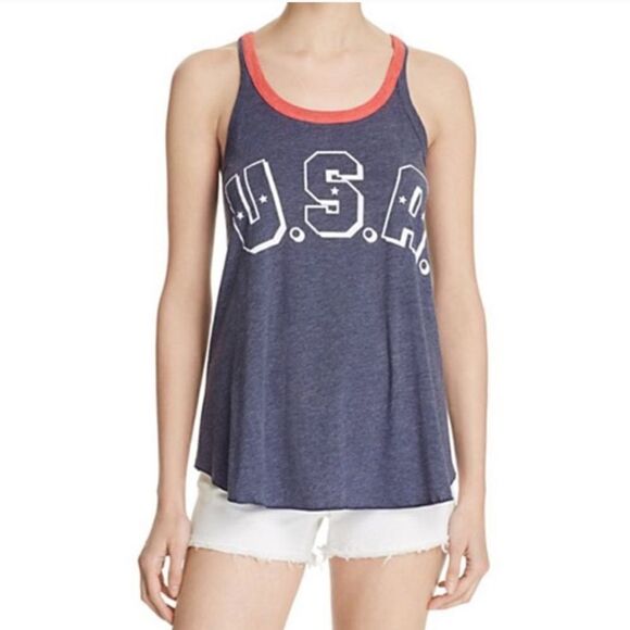 Chaser Blue USA Thin Racerback Tank - Picture 1 of 5